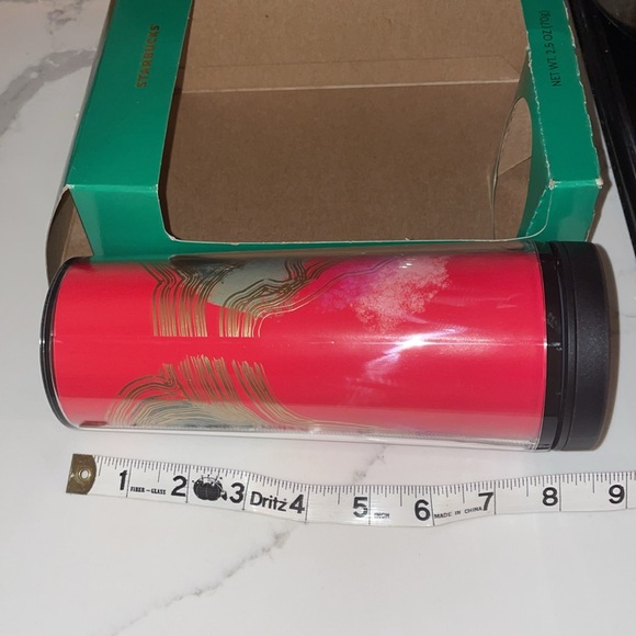 STARBUCKS Limited Edition Travel Tumble Mug Coffee water 16oz Holiday NEW - Picture 4 of 12